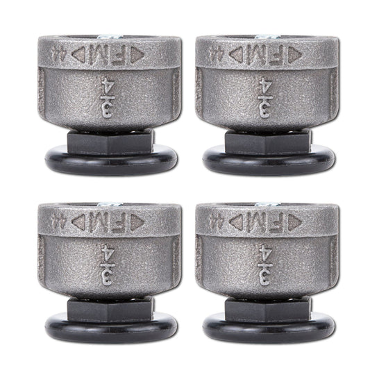Furniture Leg Levelers for ¾” Pipe Legs (4 Pack)