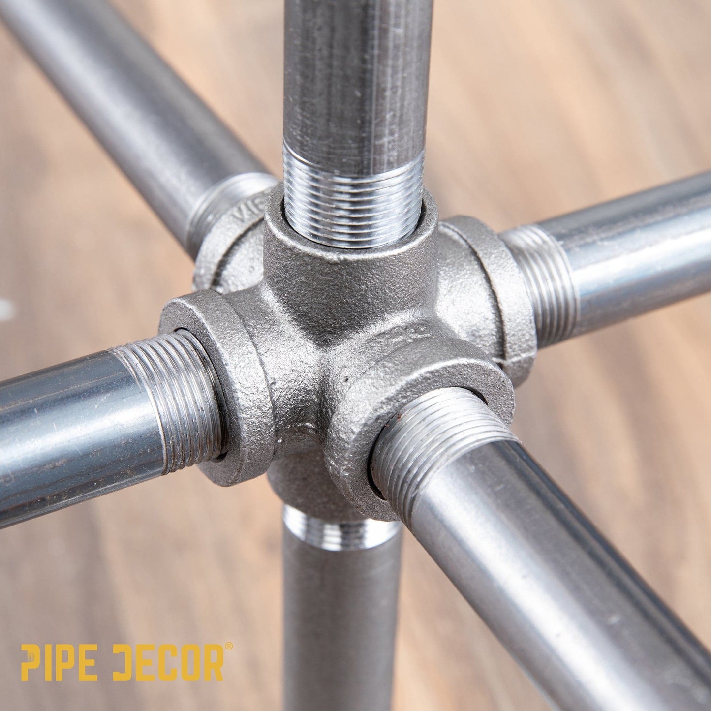 1 in. Black 6-Way Fitting