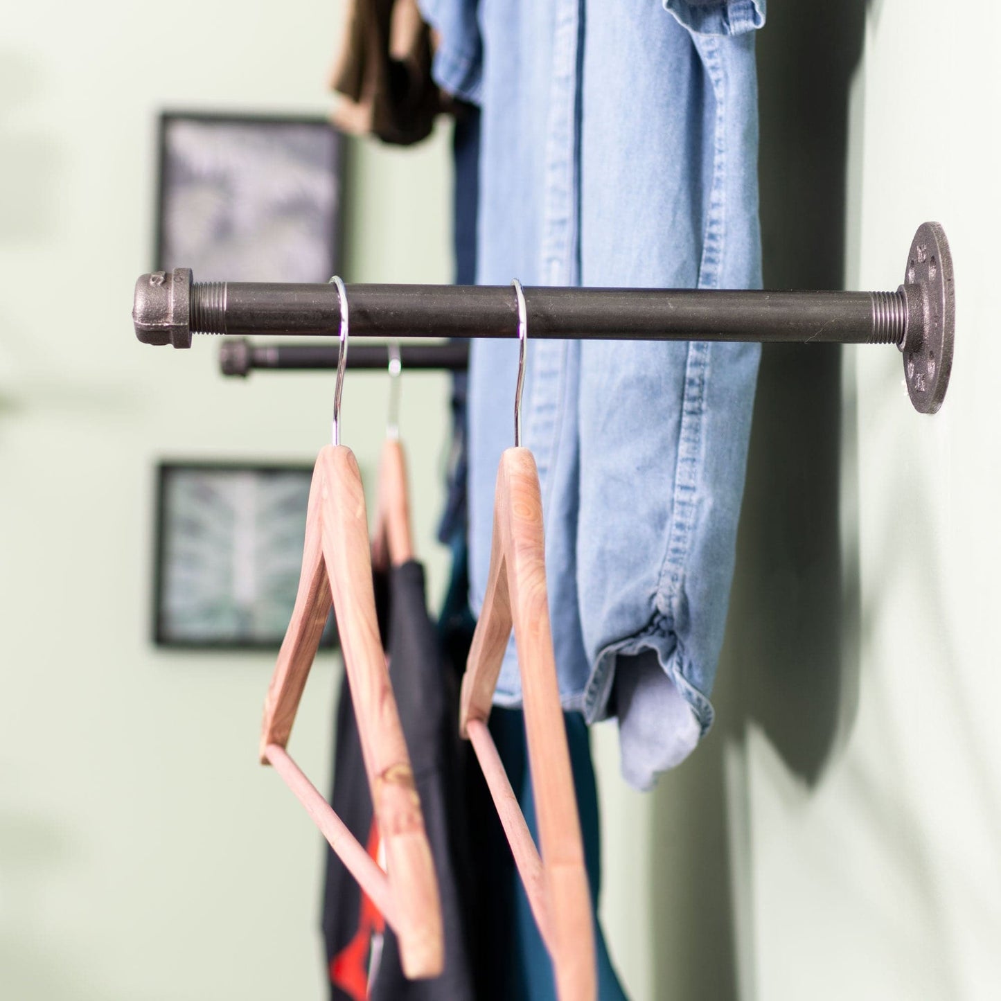 1/2 in. x 12 in. Clothing Hanging Bracket Kit, 4 Pack