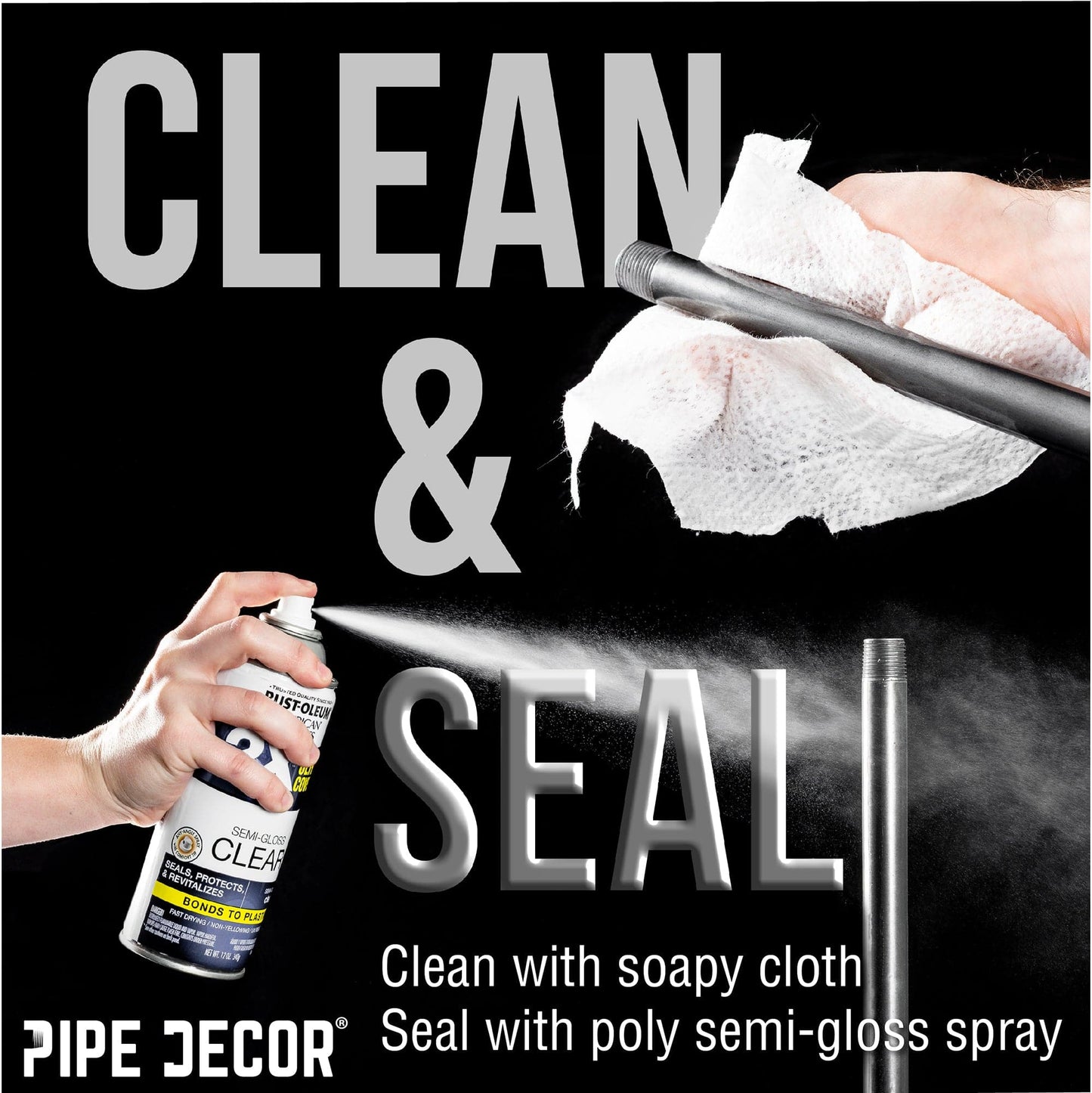 1/2 in. Black Square Floor Flange