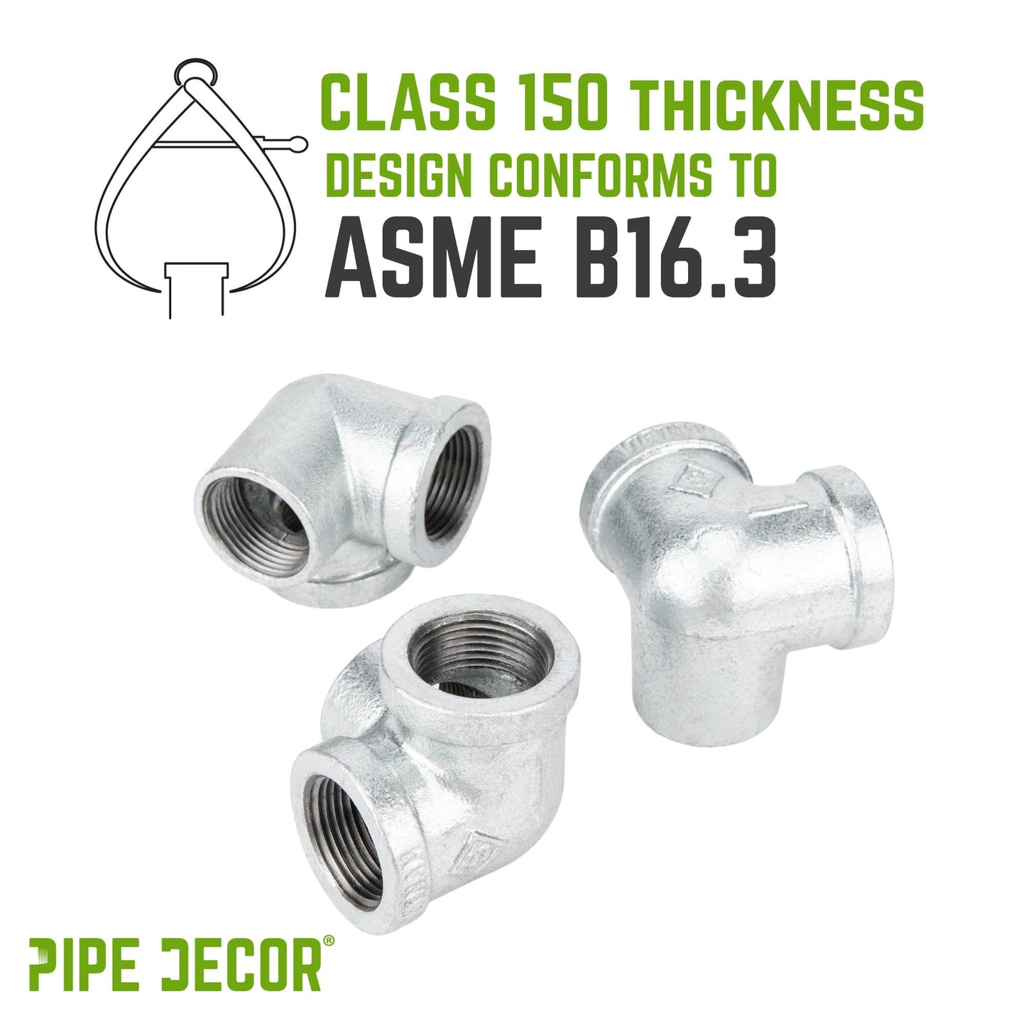 1 in. Galvanized Side Outlet Elbow