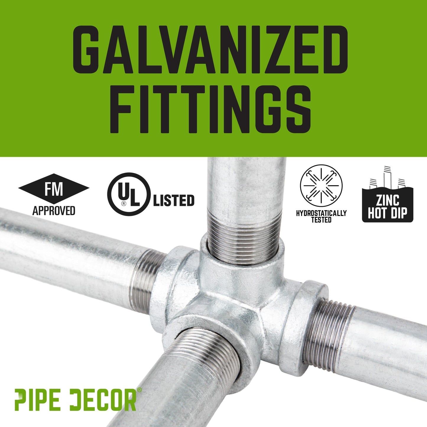 1 in. Galvanized Square Floor Flange