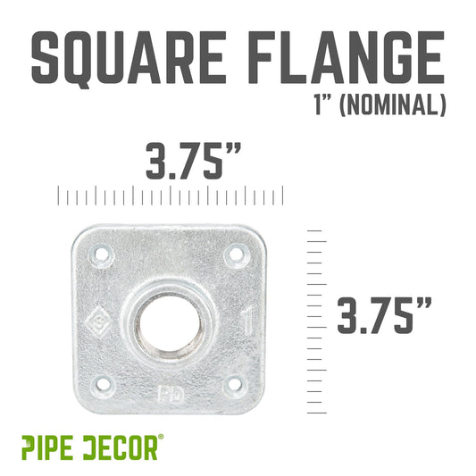 1 in. Galvanized Square Floor Flange