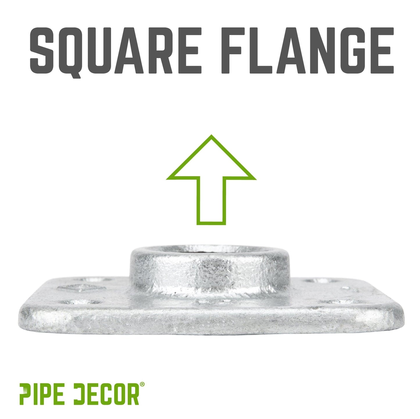 1 in. Galvanized Square Floor Flange