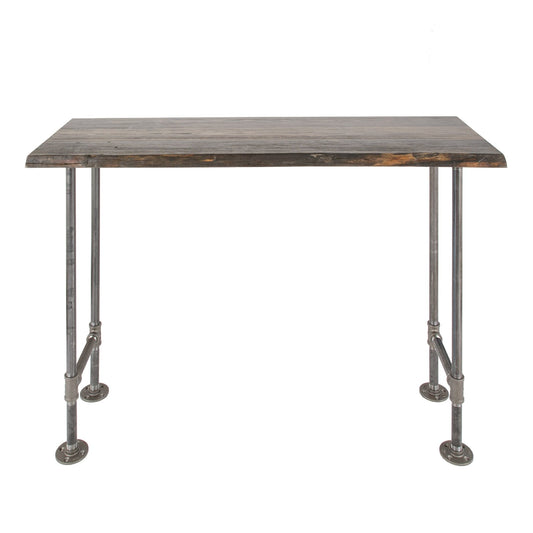 RESTORE Boulder Black Solid Live Edge Wood Console Table