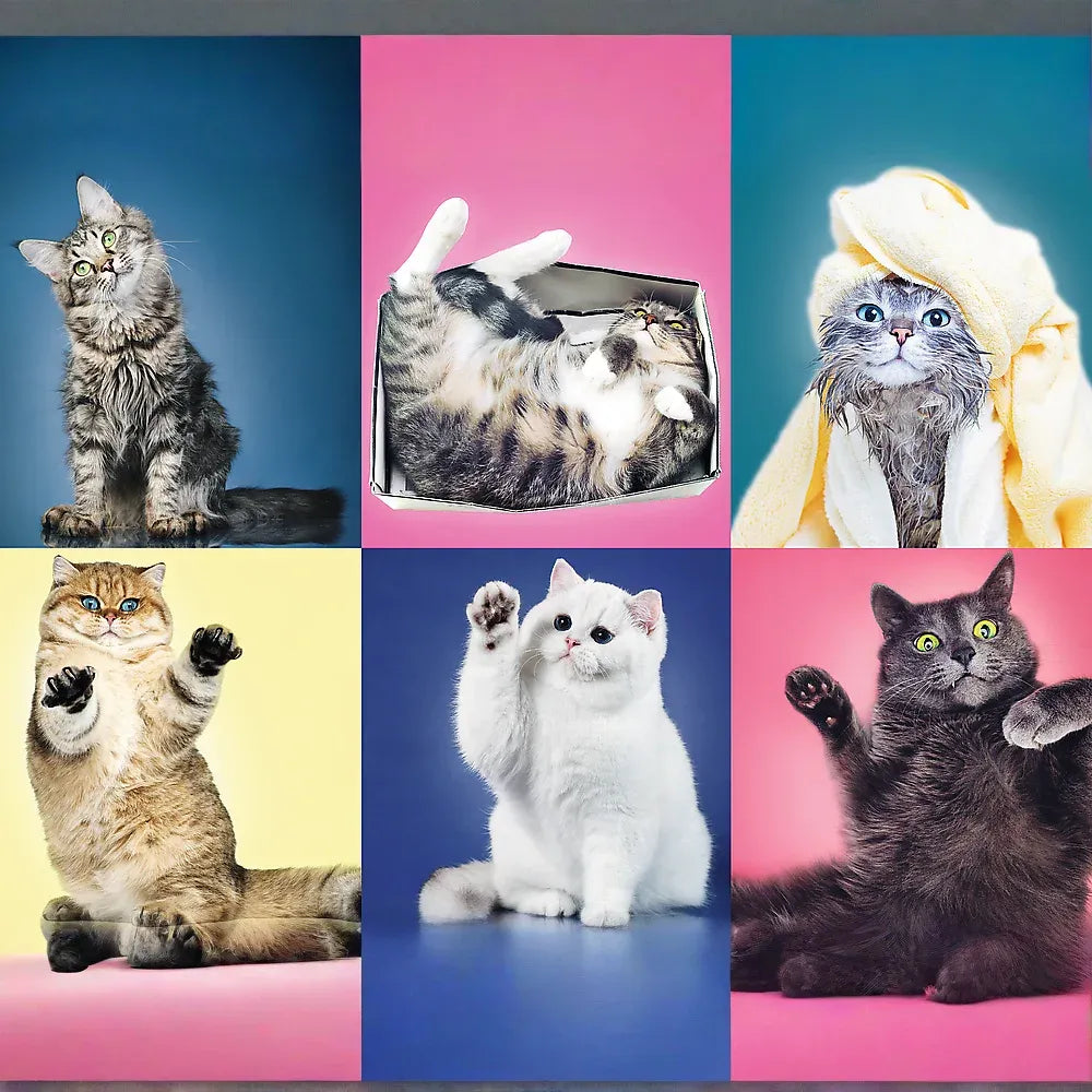 500 Piece Jigsaw Puzzle, Kittens, Silly Pets, Cat Collage, Adult Puzzles, Trefl 37377