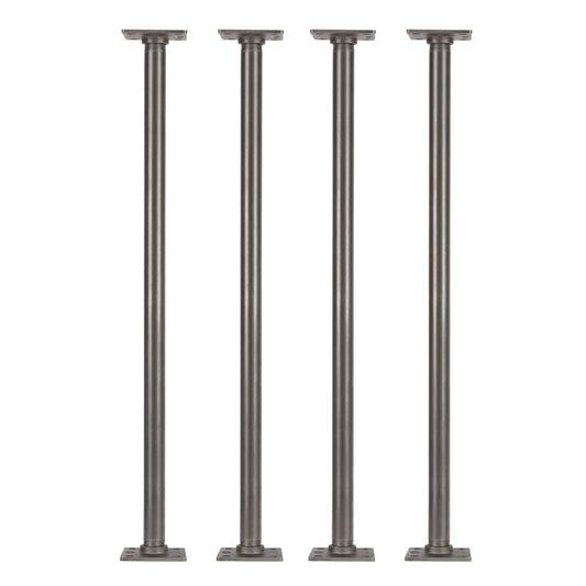 1 in. x 30 in. Square Flange Pipe Table Legs - 4 Pack