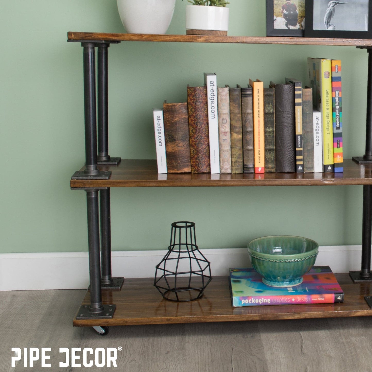 1 in. x 30 in. Square Flange Pipe Table Legs - 4 Pack