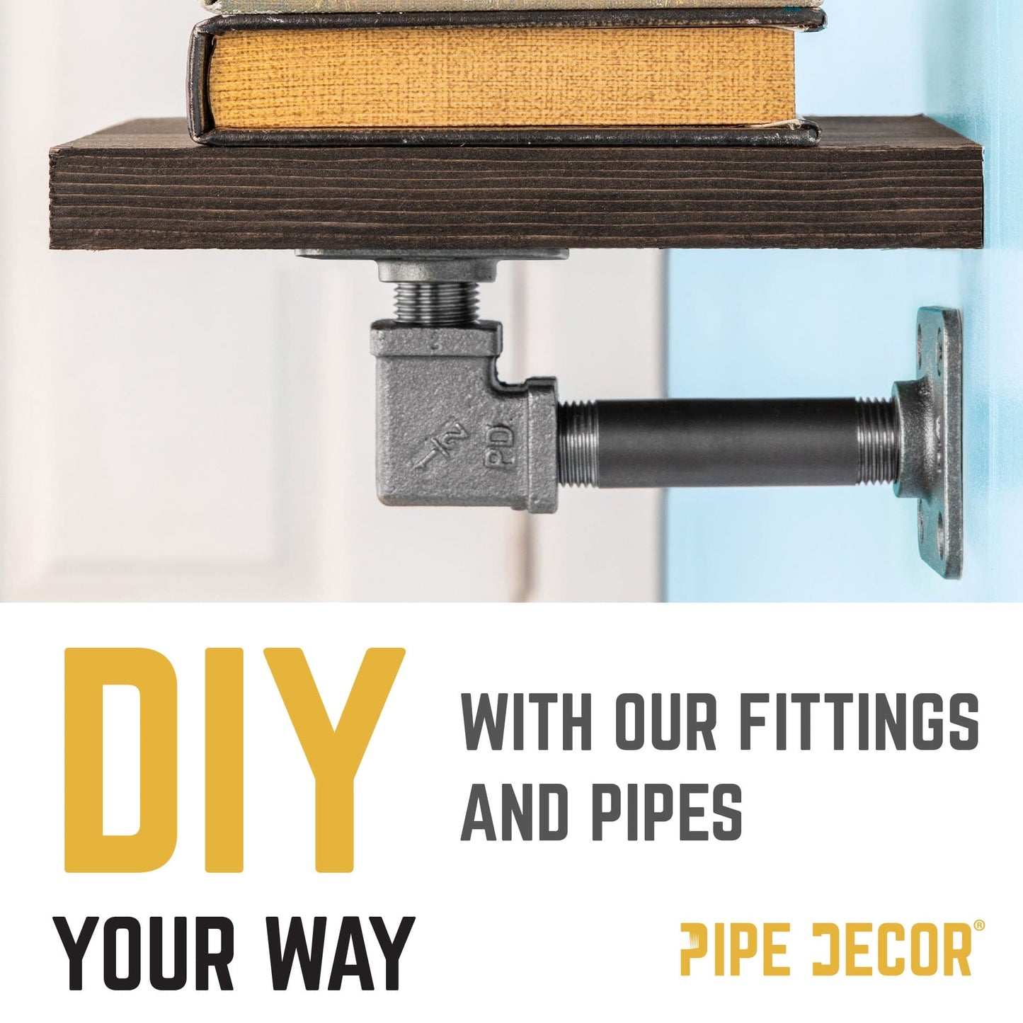 1/2 in. Black Square 90 Degree Elbow