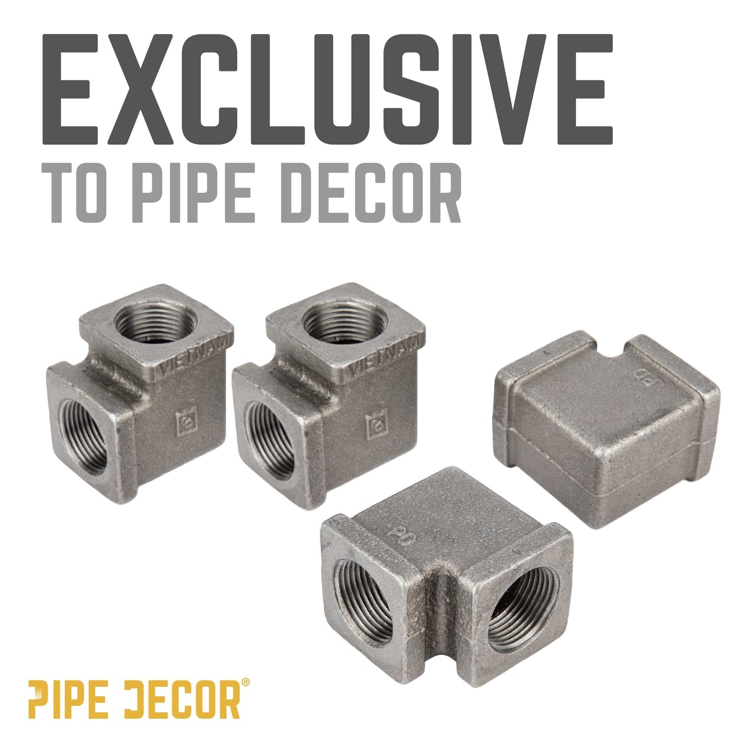 1/2 in. Black Square 90 Degree Elbow