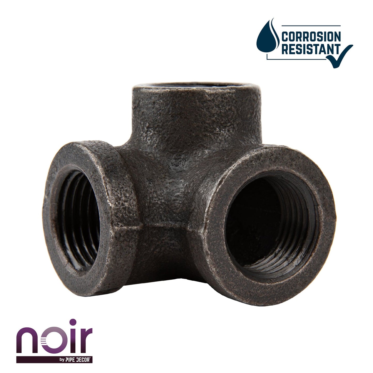 1/2 in.  Prefinished Matte Black Side Outlet Elbow