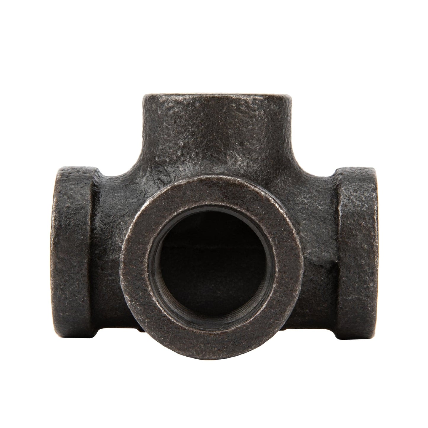 1/2 in.  Prefinished Matte Black Side Outlet Tee