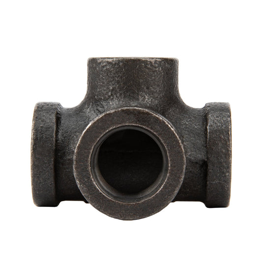 1/2 in.  Prefinished Matte Black Side Outlet Tee