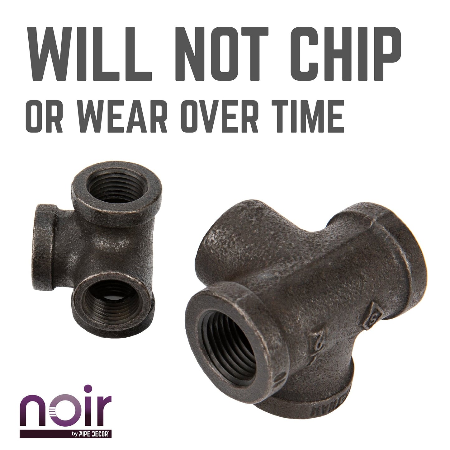 1/2 in.  Prefinished Matte Black Side Outlet Tee