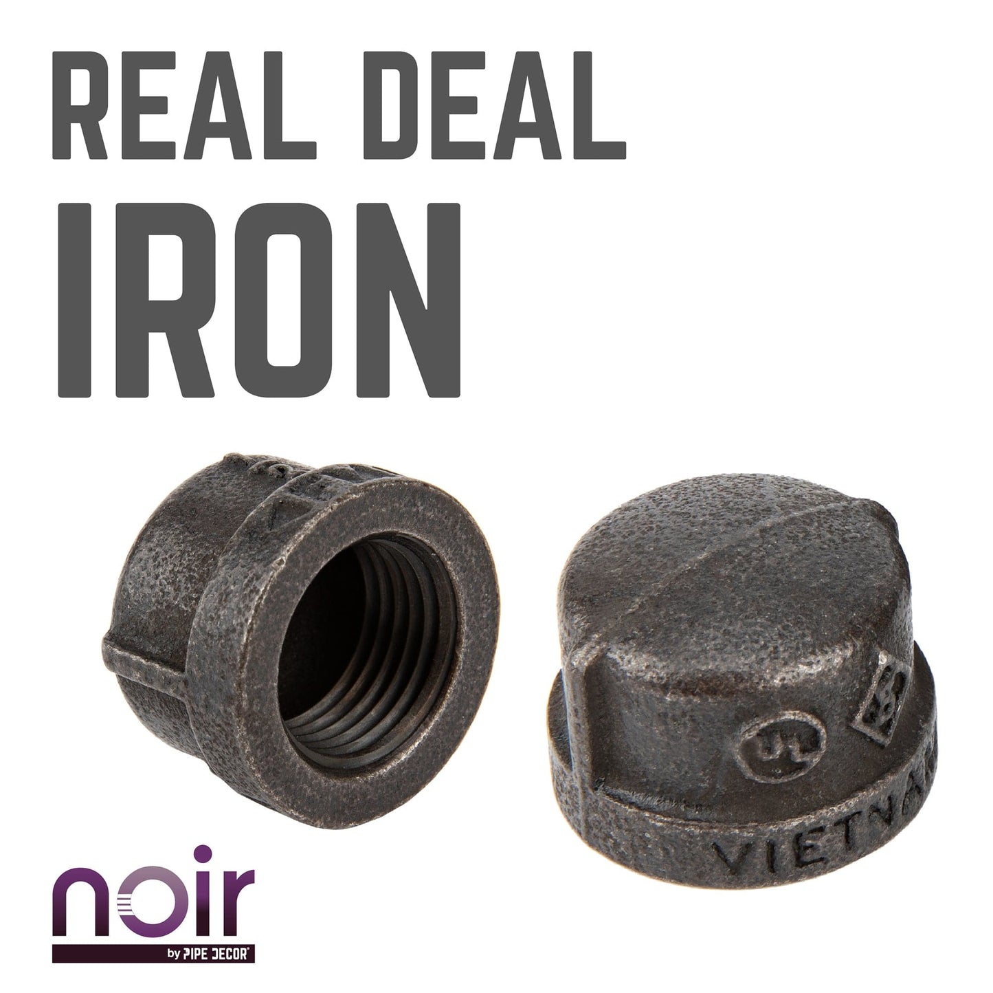 1/2 in. Prefinished Matte Black Cap