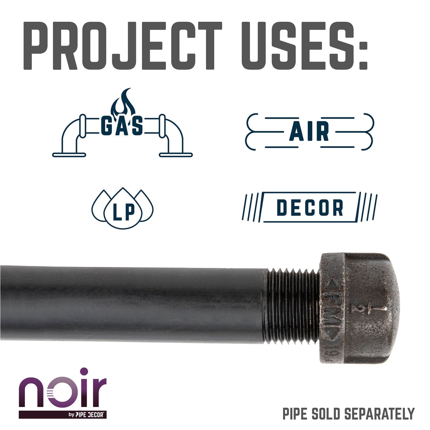 1/2 in. Prefinished Matte Black Cap