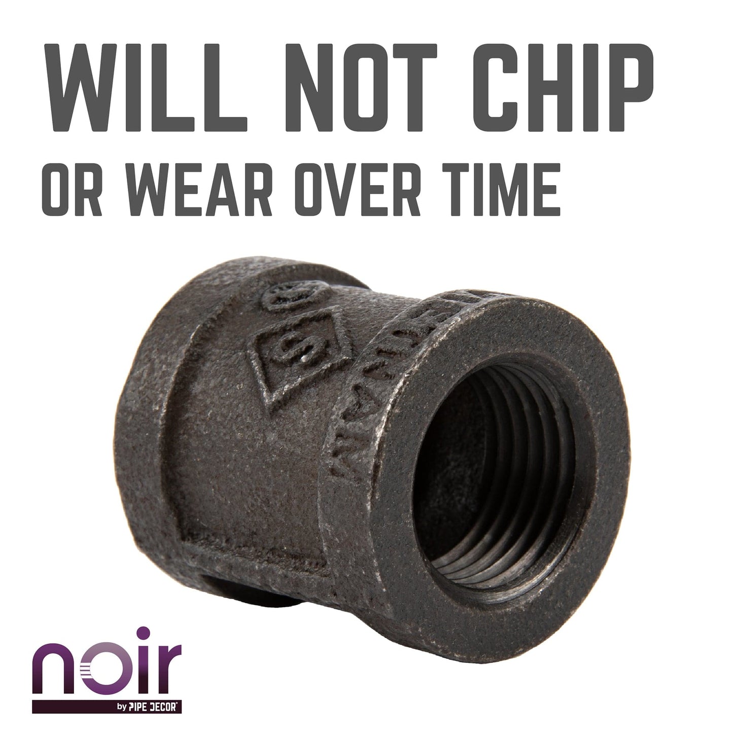 1/2 in. Prefinished Matte Black Coupling