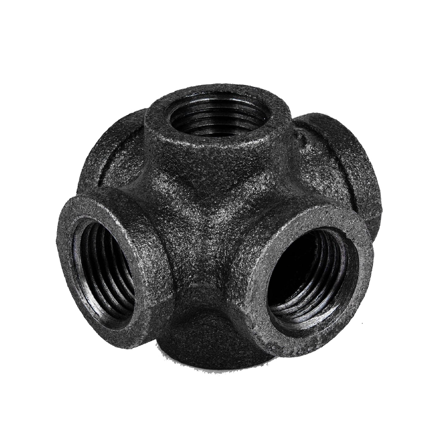 1/2 in. Prefinished Matte Black 6-Way Fitting