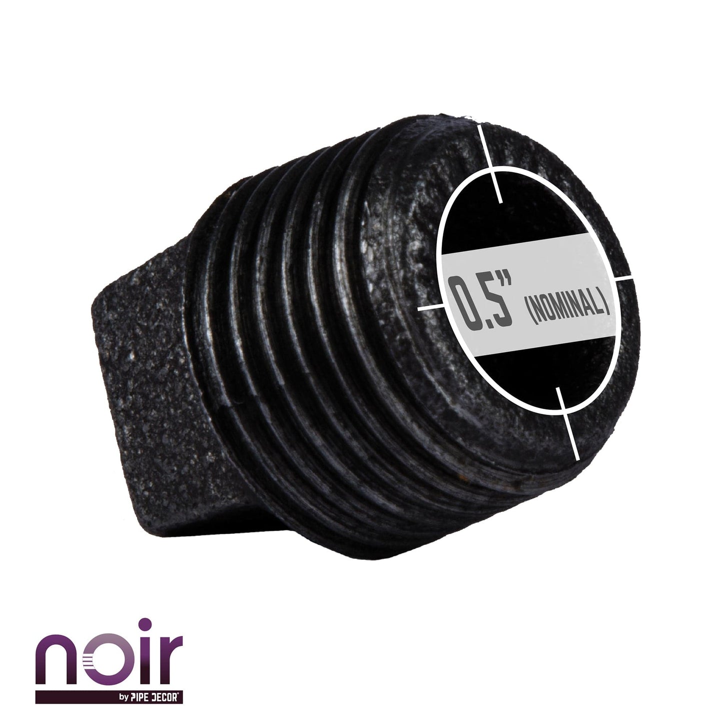 1/2 in. Prefinished Matte Black Plug