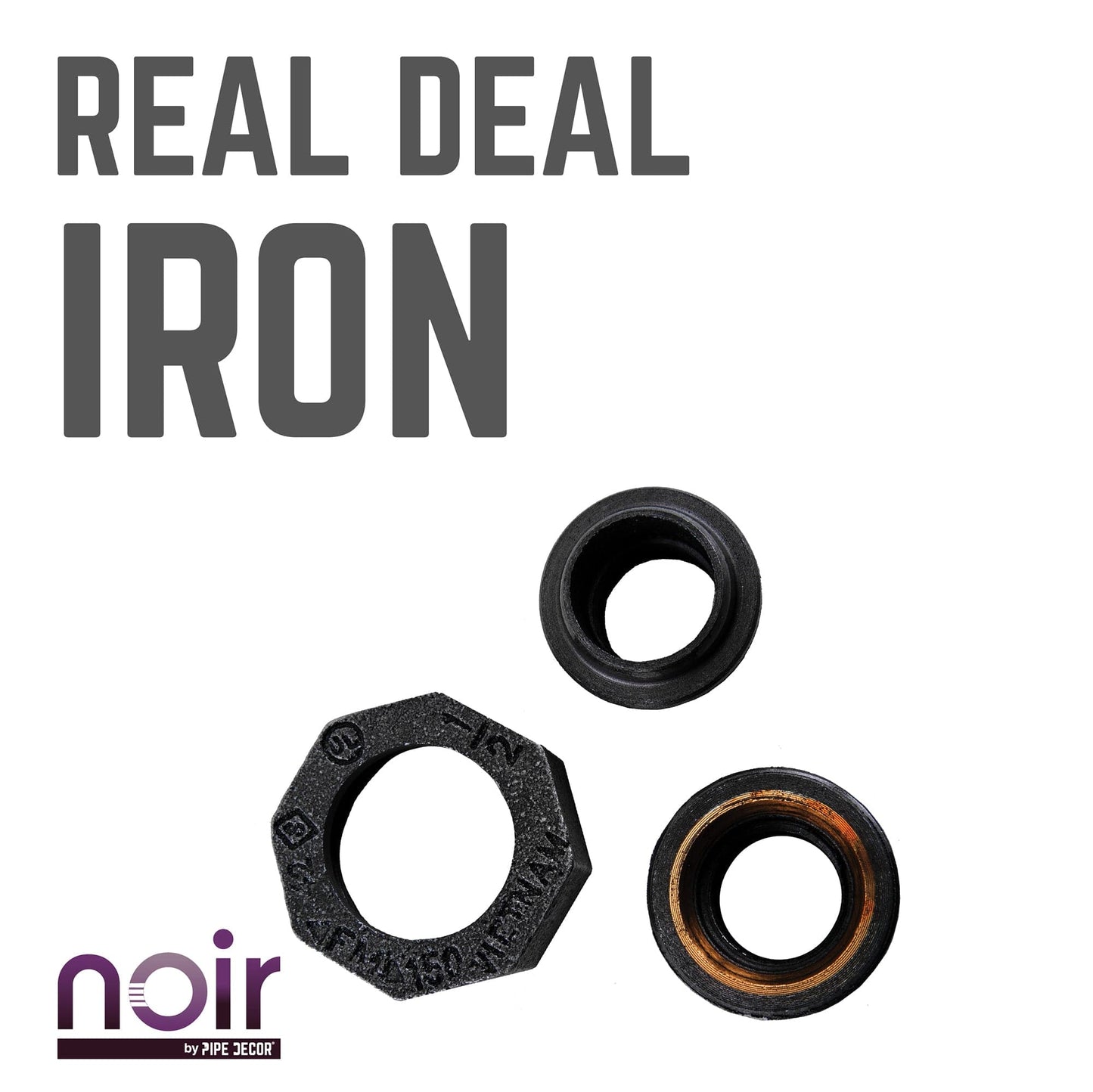 1/2 in. Prefinished Matte Black Union