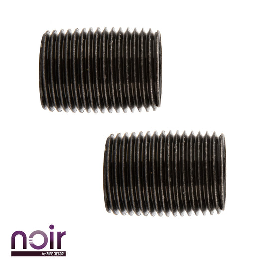 1/2 in. x 1 in. Prefinished Matte Black Pipe