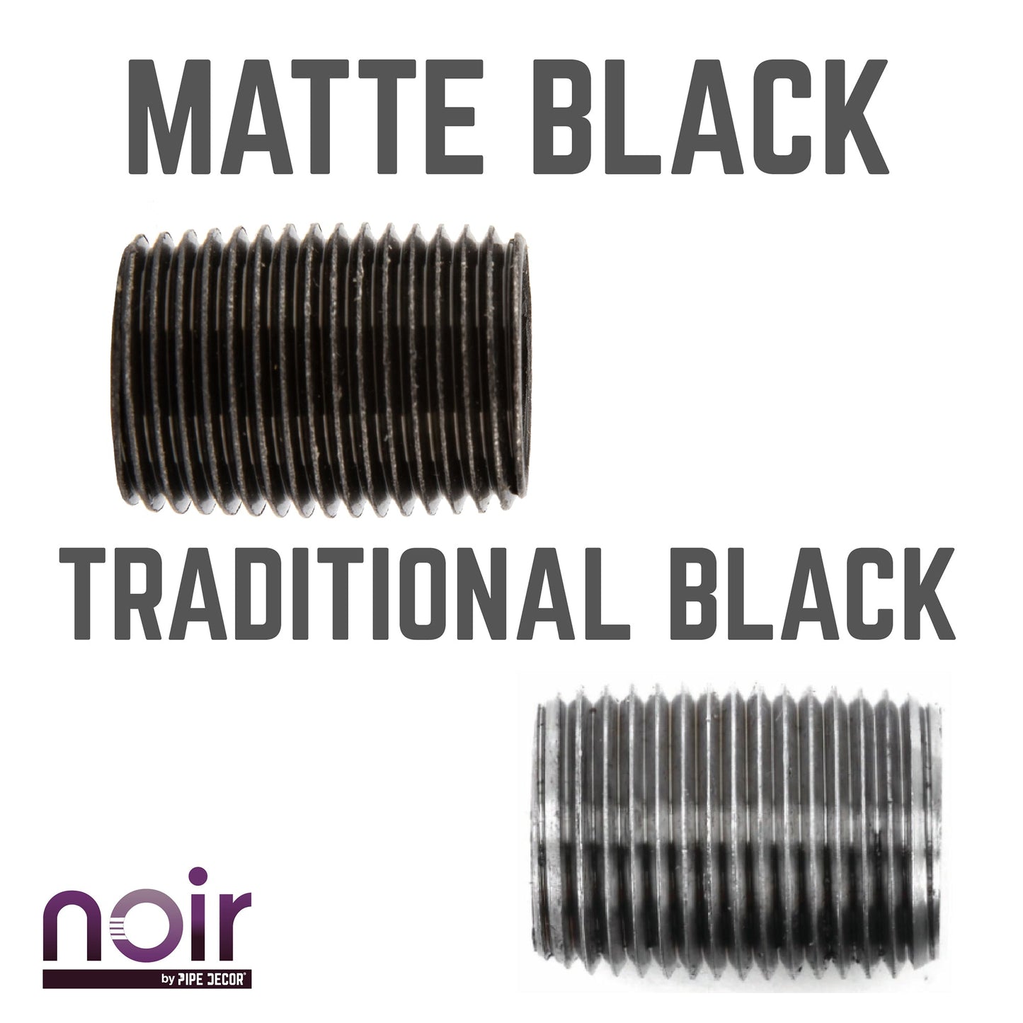 1/2 in. x 1 in. Prefinished Matte Black Pipe