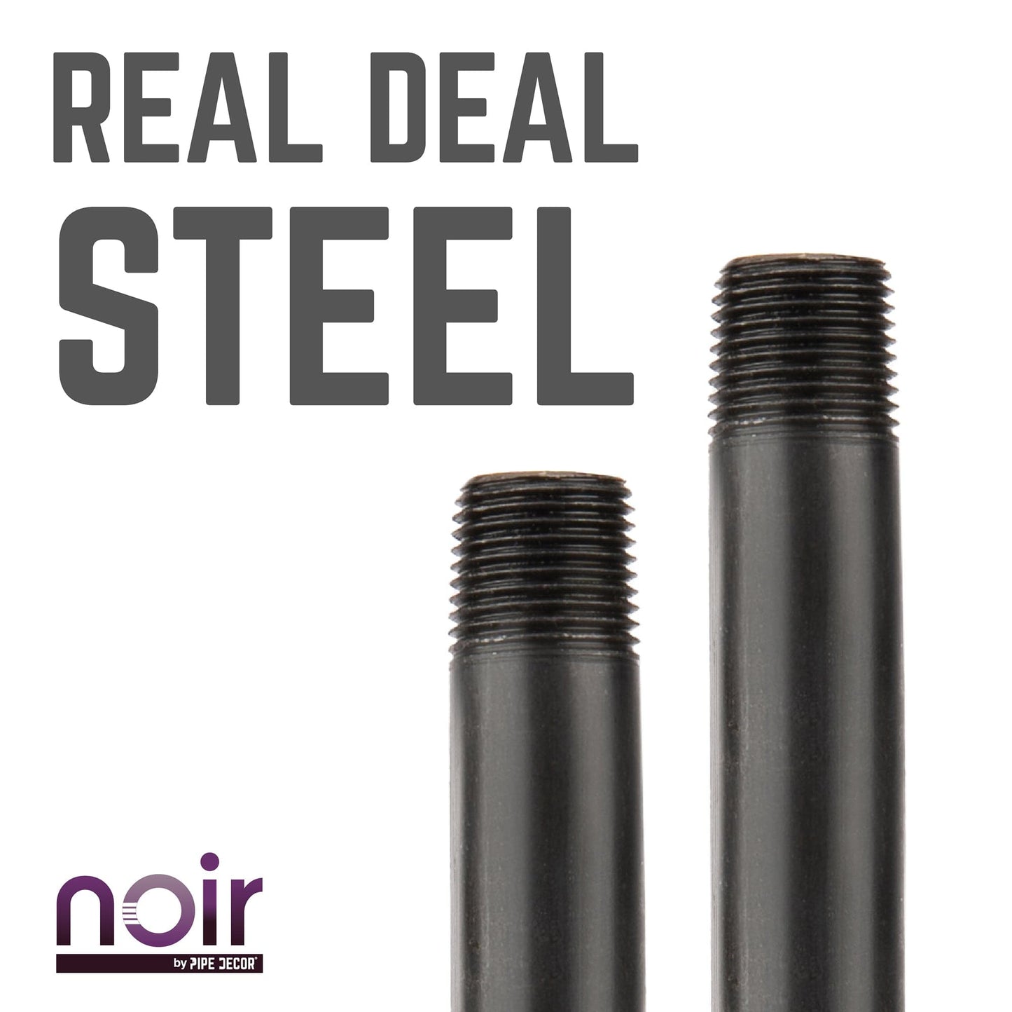 1/2 in. x 11 in. Prefinished Matte Black Pipe