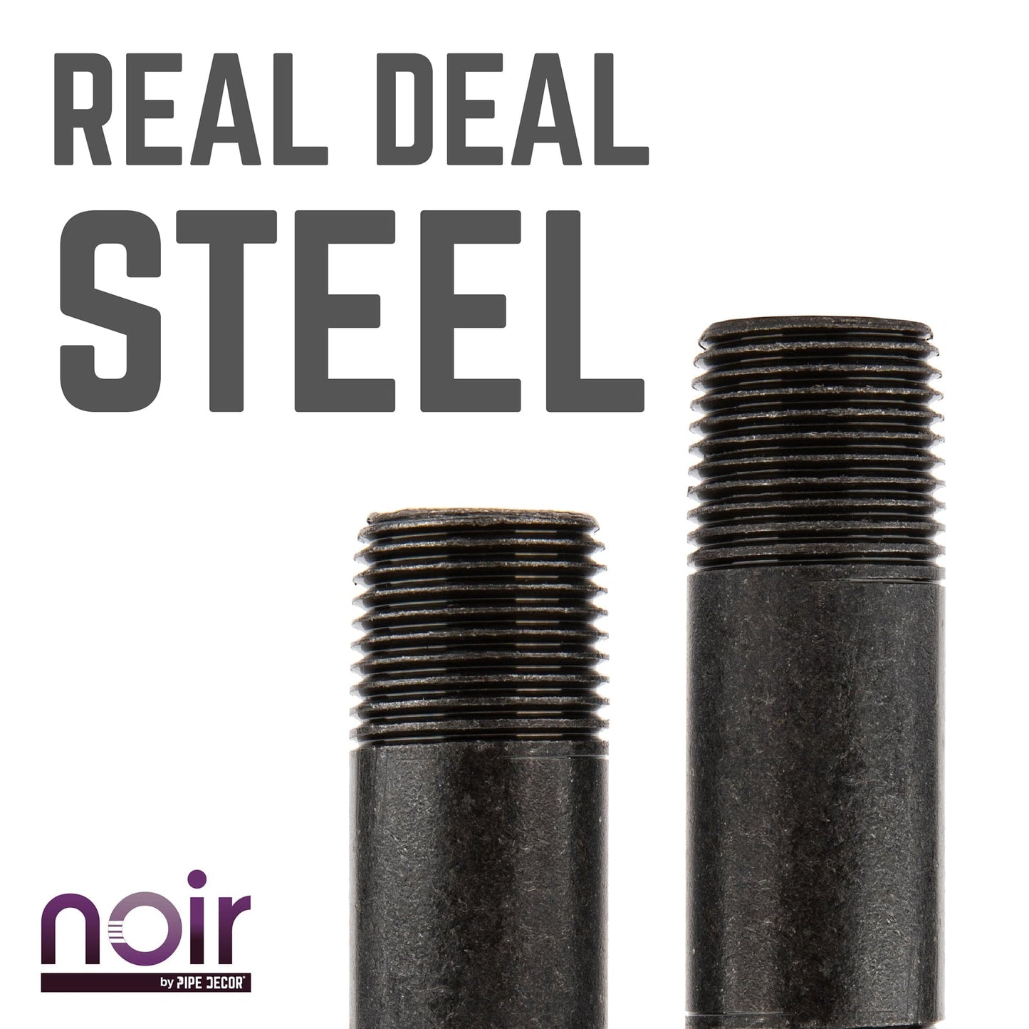 1/2 in. x 3 in. Prefinished Matte Black Pipe