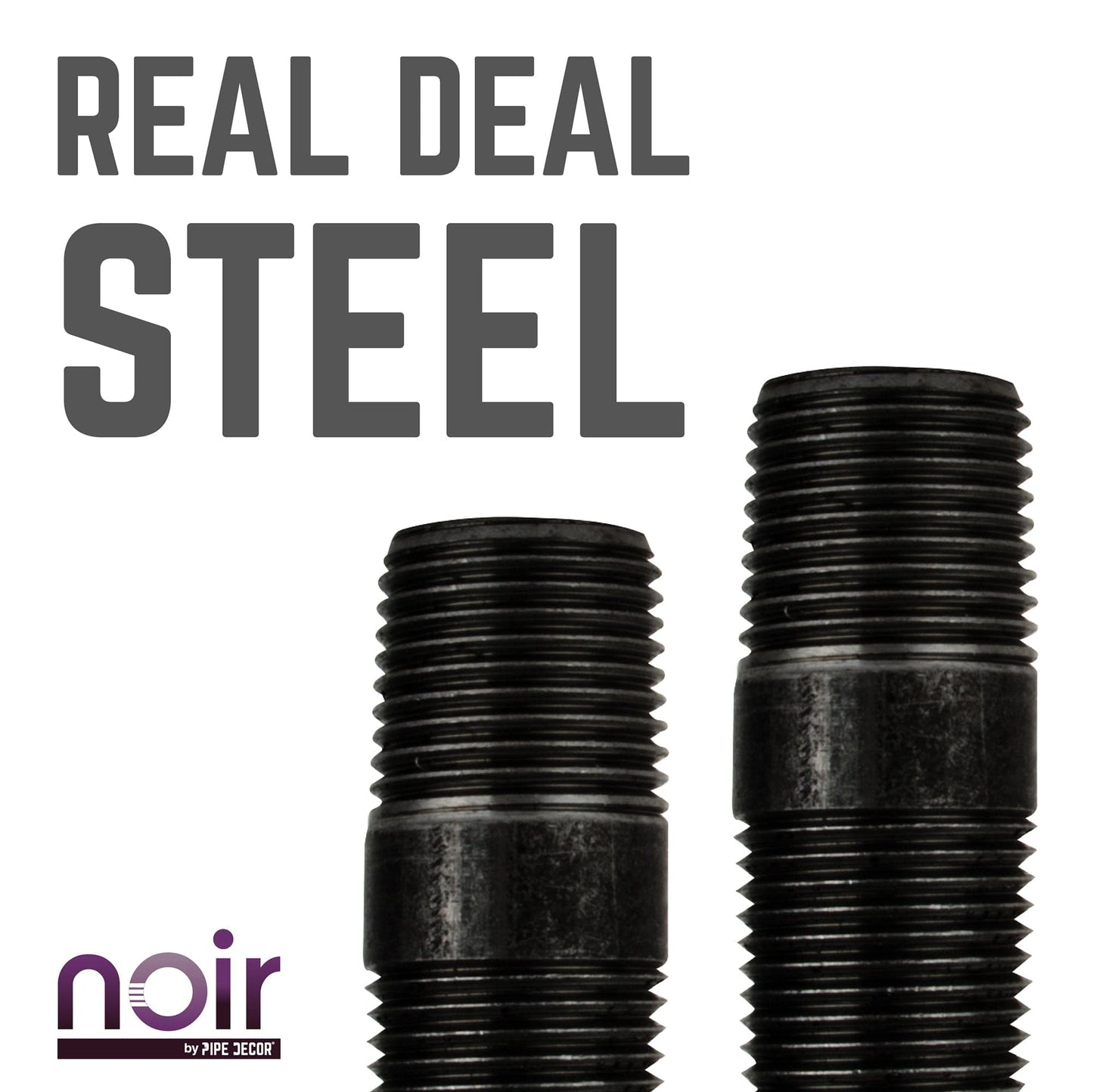 1/2 in. x 2 in. Prefinished Matte Black Pipe