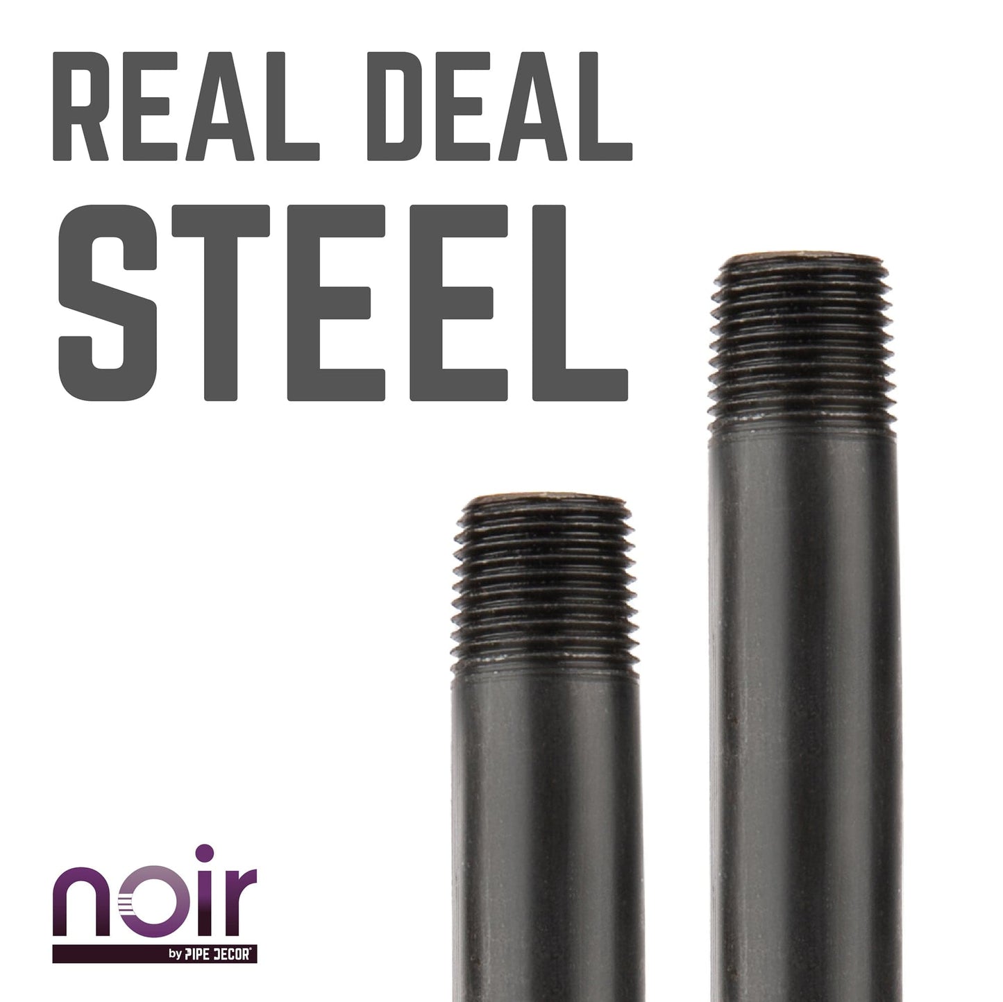 1/2 in. x 18 in. Prefinished Matte Black Pipe