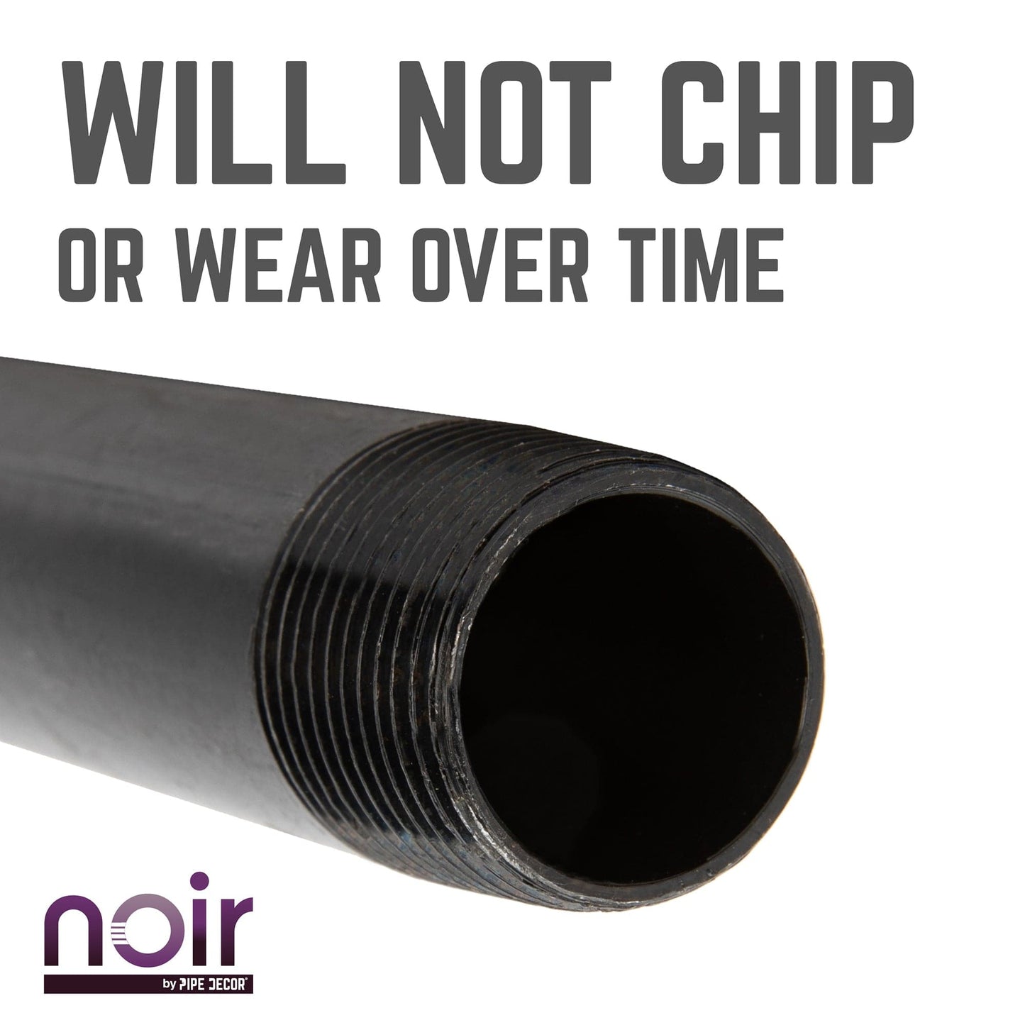 1/2 in. x 30 in. Prefinished Matte Black Pipe