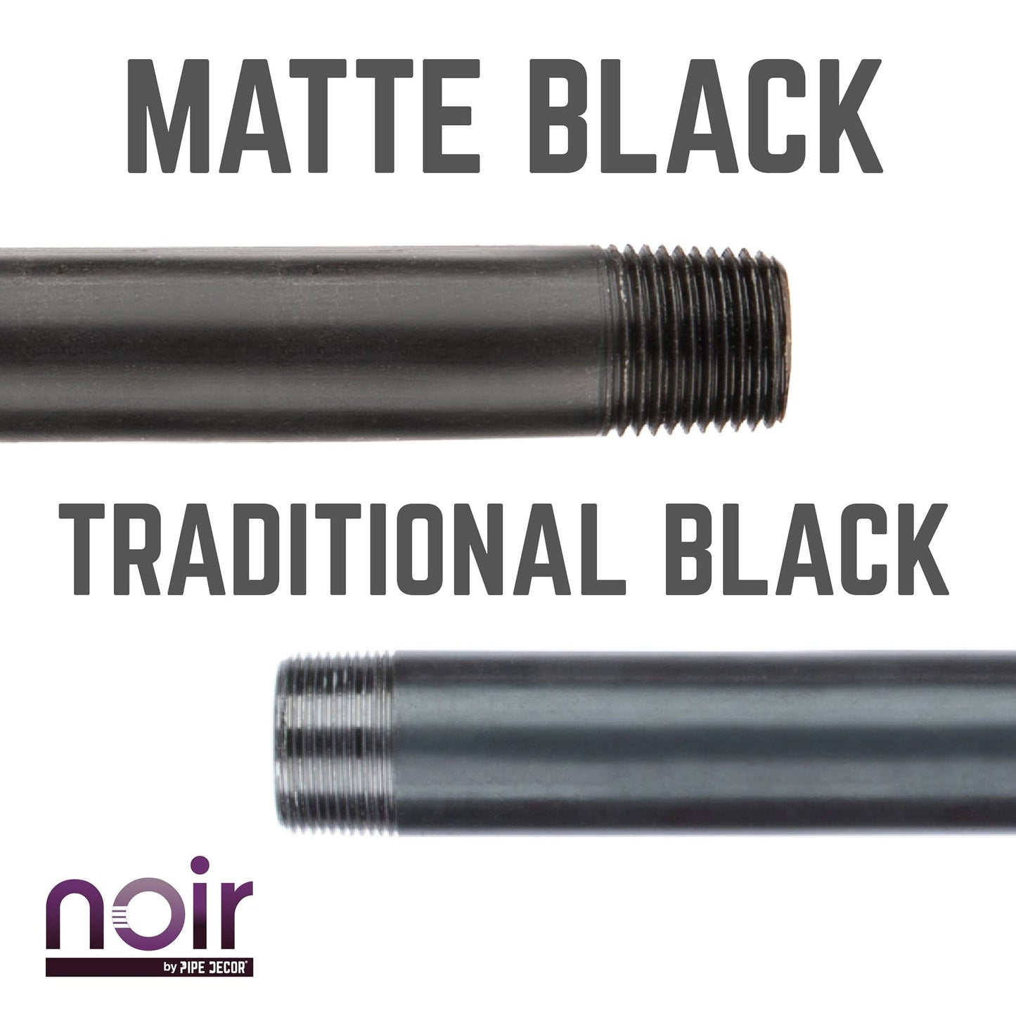 1/2 in. x 30 in. Prefinished Matte Black Pipe