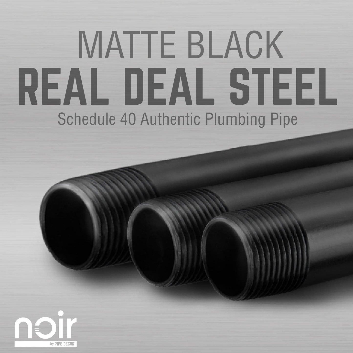 1/2 in. x 12 in. Noir Black Clothing Hanging Bracket Kit, 4 Pack