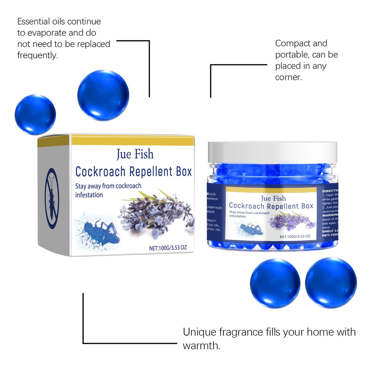 Cockroach Repellent Box Decoy Gel Plant Extract