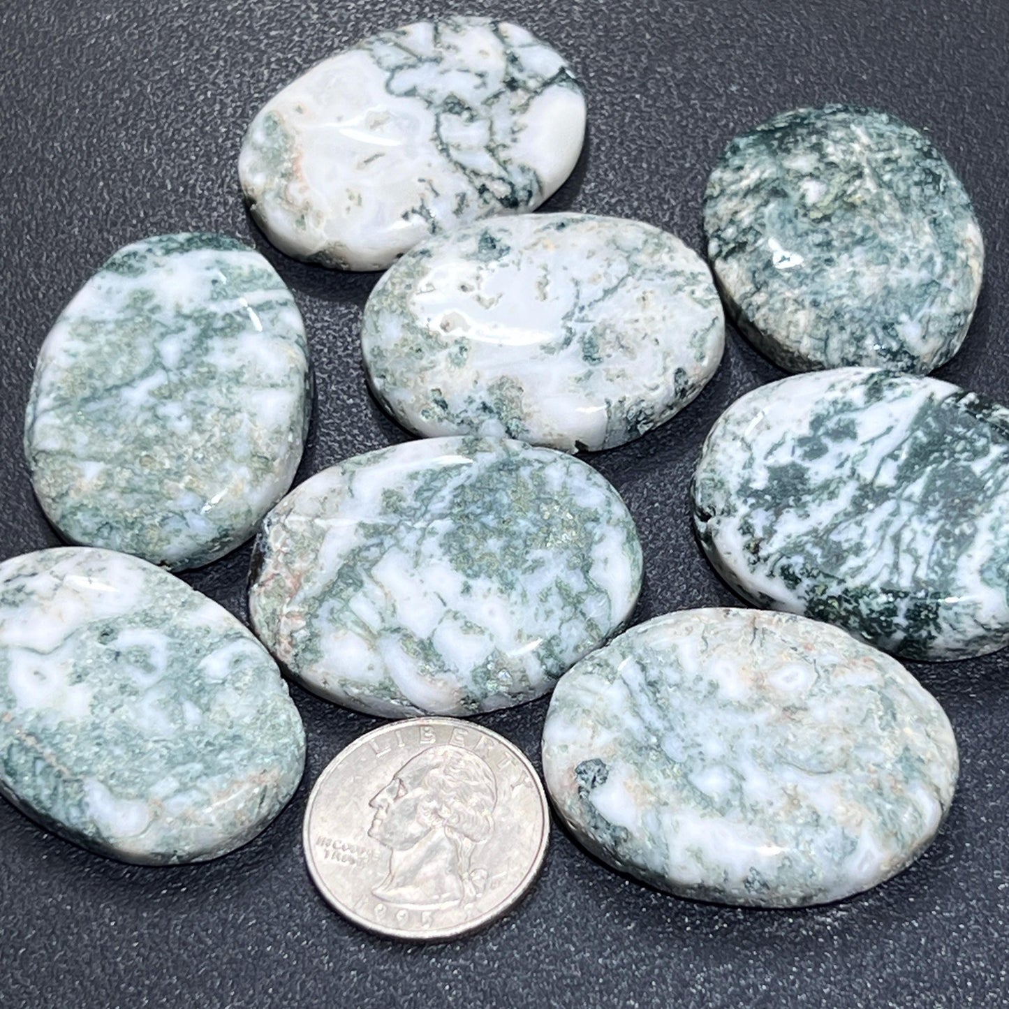 Tree Agate Cabochons Mixed Shapes And Sizes Bulk Wholesale Gemstone Jewelry Supply