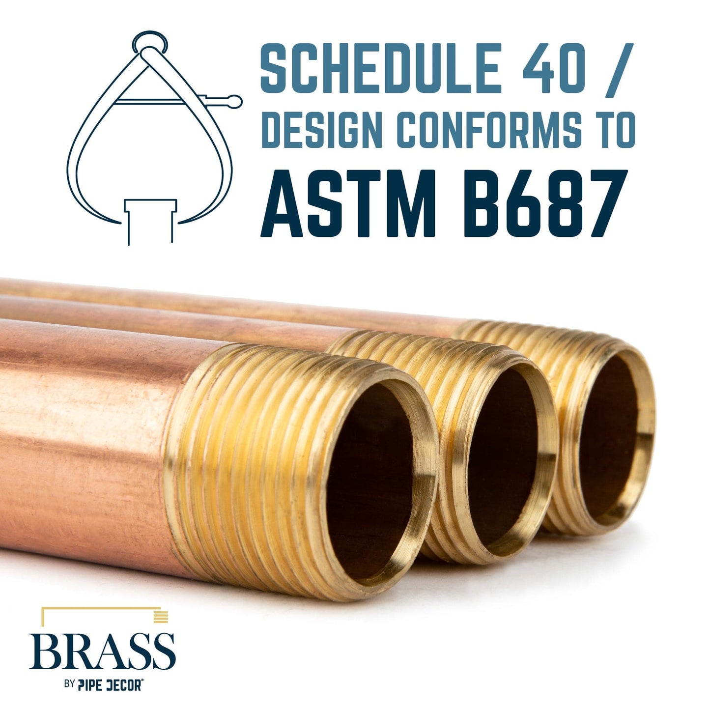 1/2 in. x 12 in. Red Brass Pipe