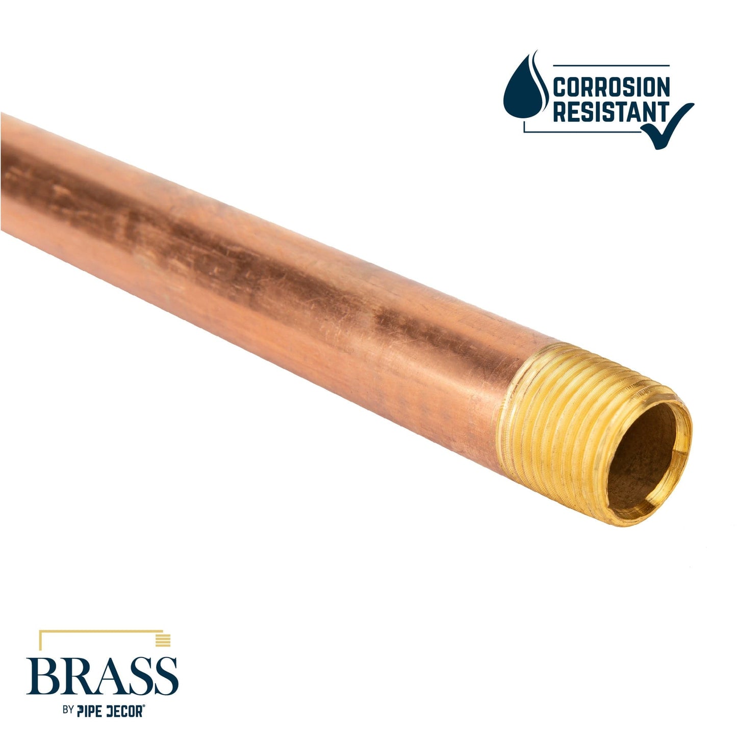 1/2 in. x 12 in. Red Brass Pipe