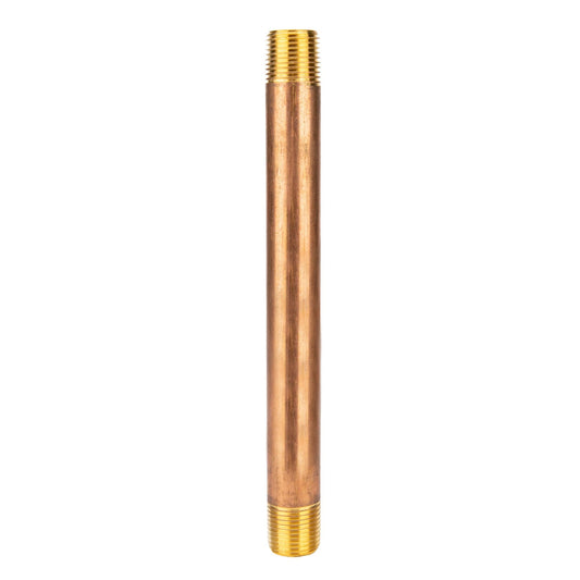 1/2 in. x 8 in. Red Brass Pipe