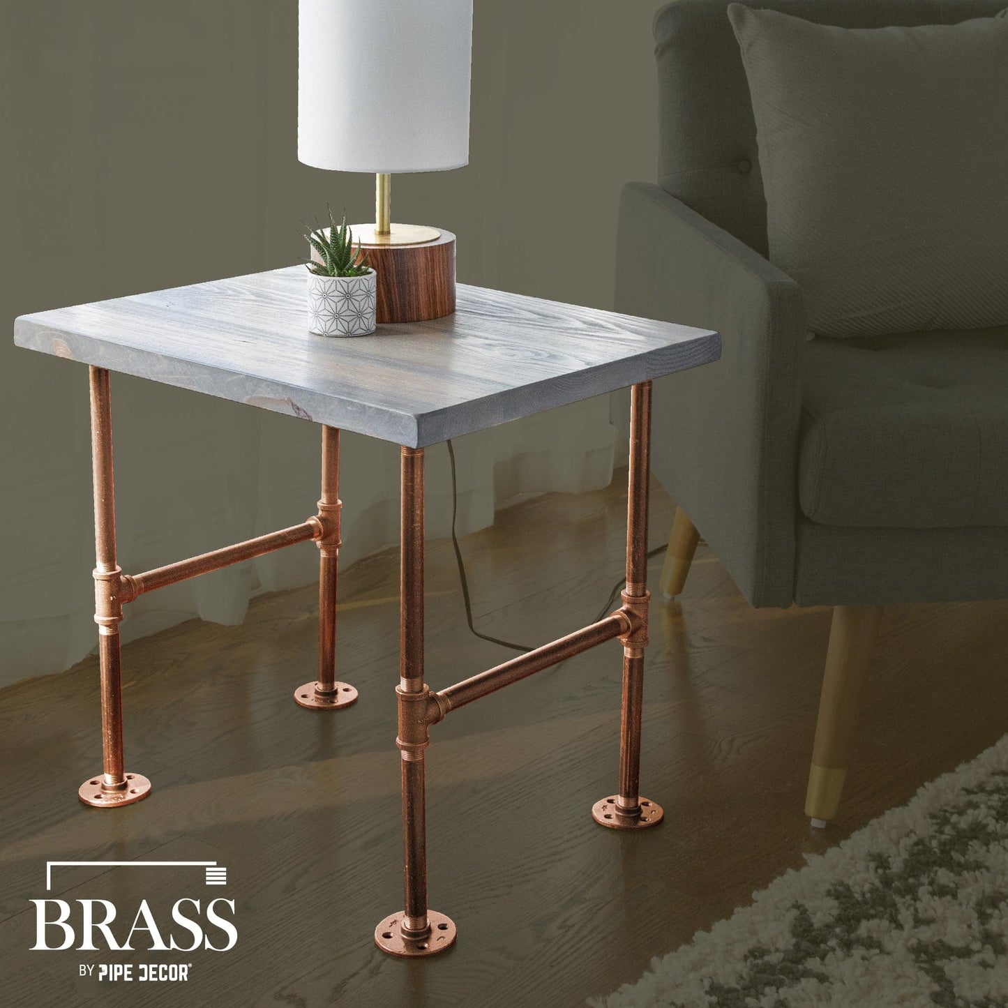 3/4 in. x 8 in. Red Brass Pipe