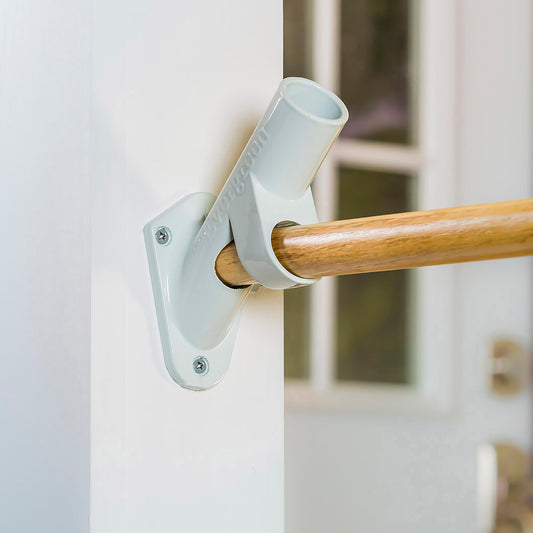 2-Position Aluminum House Flag Bracket, White Finish