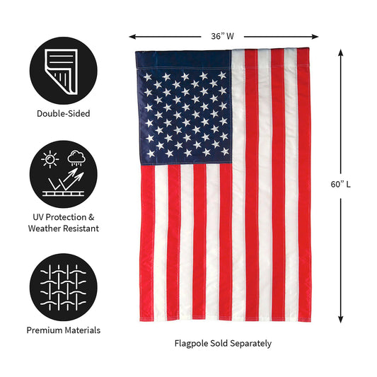 American Flag, Applique Estate Size