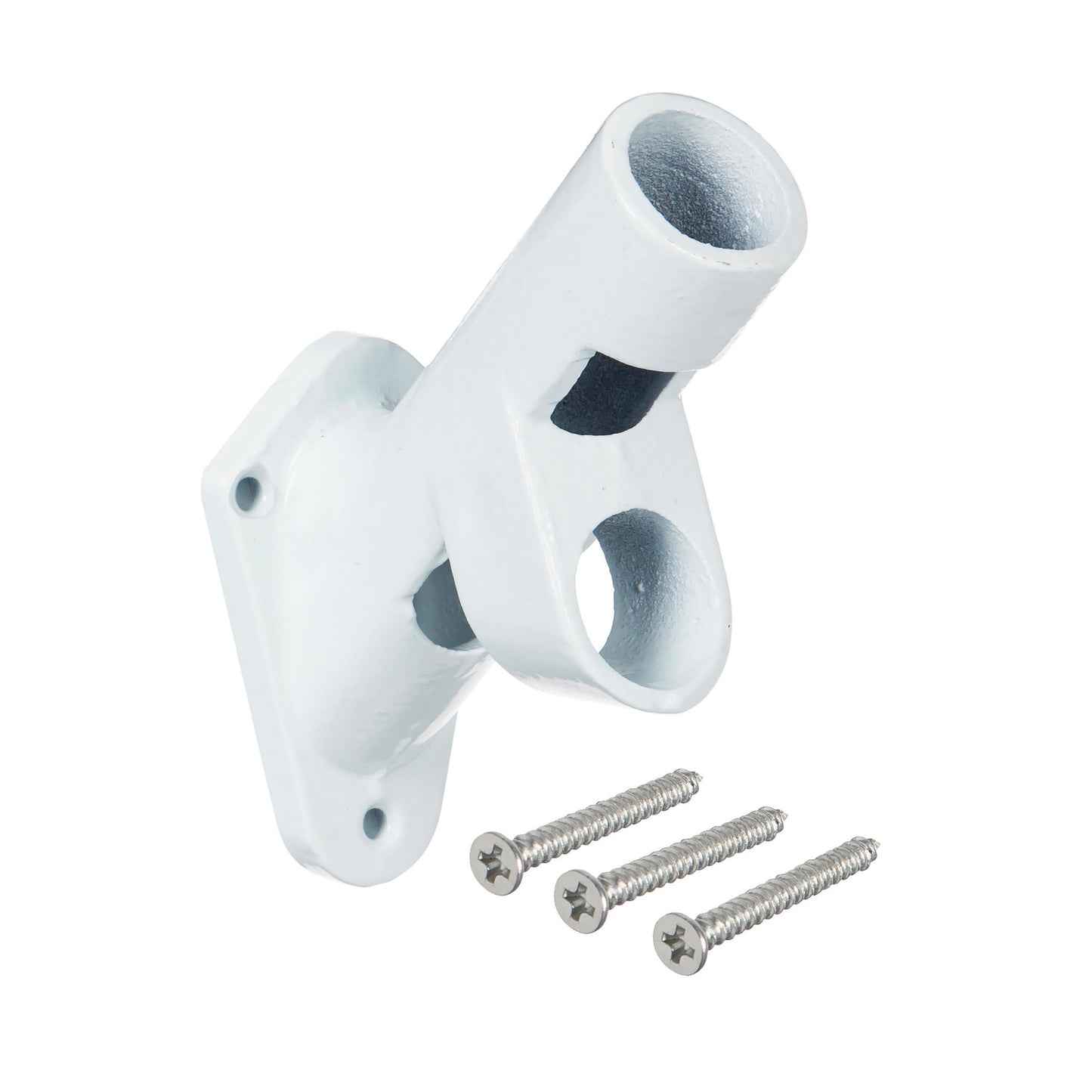 2-Position Aluminum House Flag Bracket, White Finish
