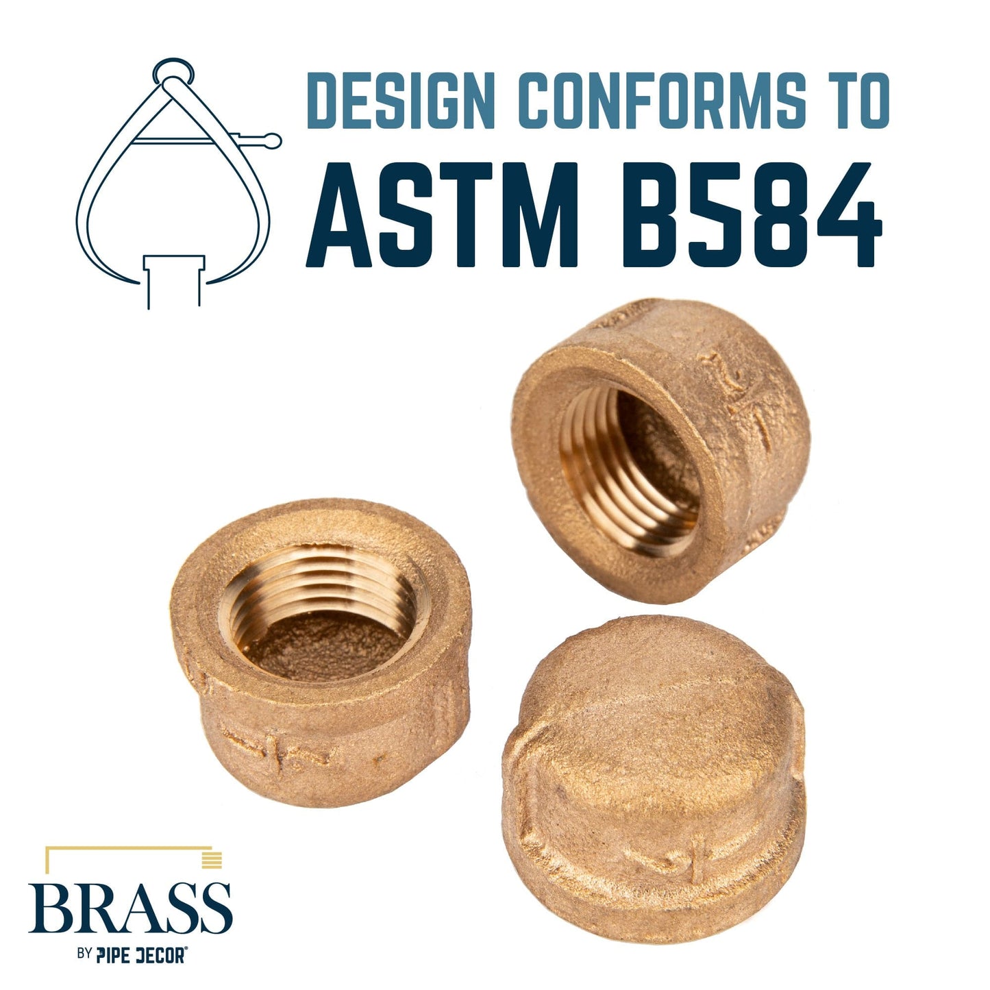 1/2 in. Red Brass Cap