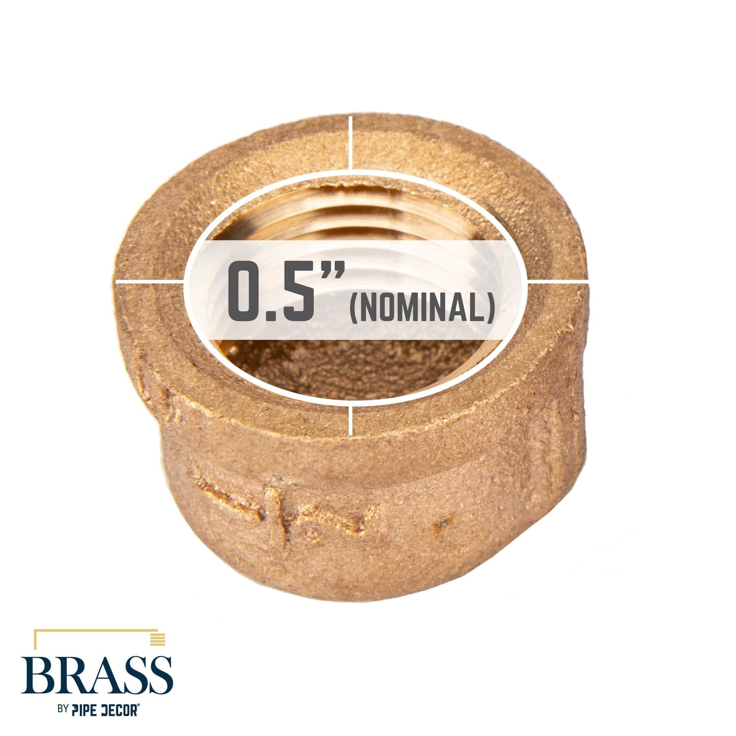 1/2 in. Red Brass Cap