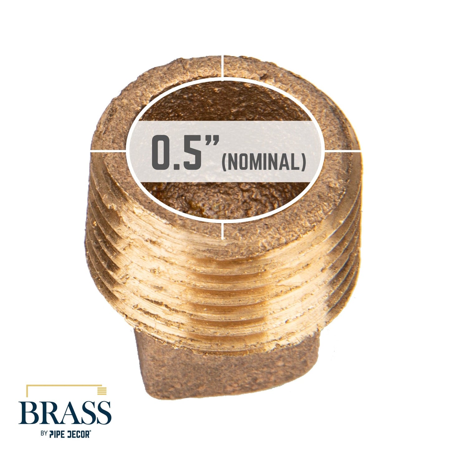 1/2 in. Red Brass Plug