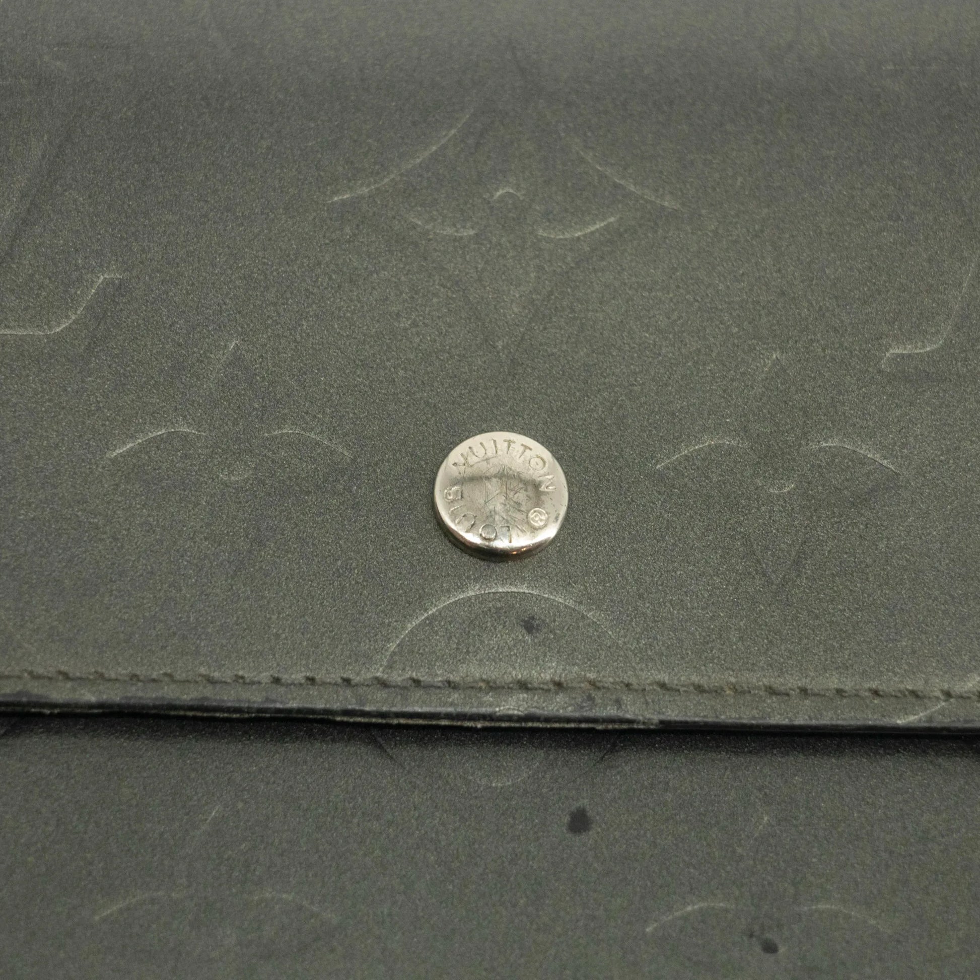 Louis Vuitton Grey Vernis International Long Wallet #3931