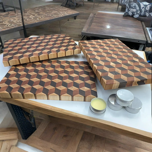 3D Cube End-Grain Cutting Board Plans
