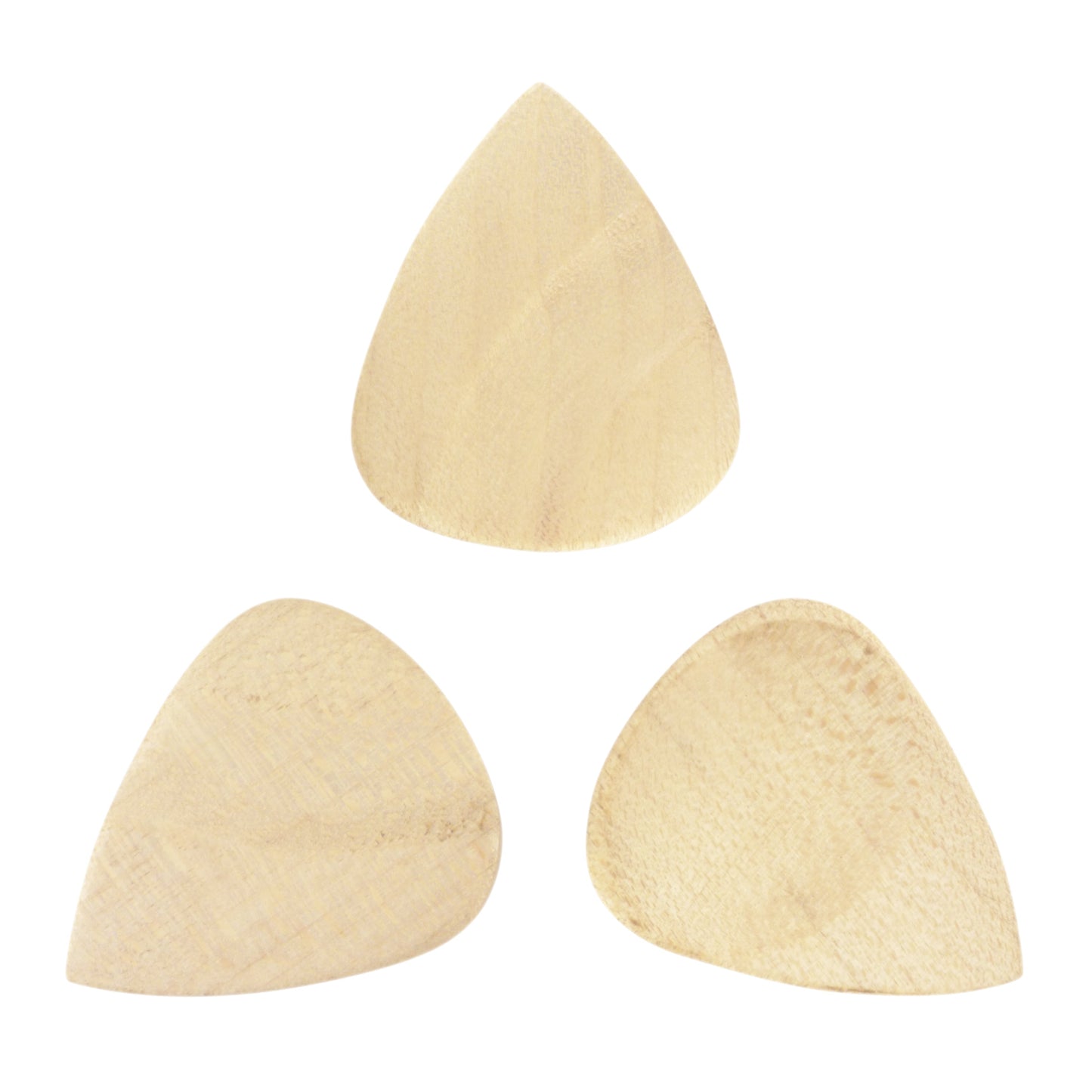 Maple Wood Guitar Or Bass Pick - 3.0 mm Ultra Heavy Gauge - 351 Groove Shape - Natural Finish Handmade Specialty Exotic Plectrum