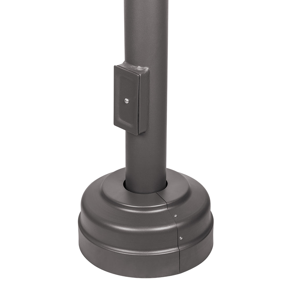 Round Straight Steel Poles 3in 4in 5in 10ft 15ft 20ft 25ft 30ft Heavy Duty Steel Light Poles for LED Parking Lot Area Lighting, Accessories Included