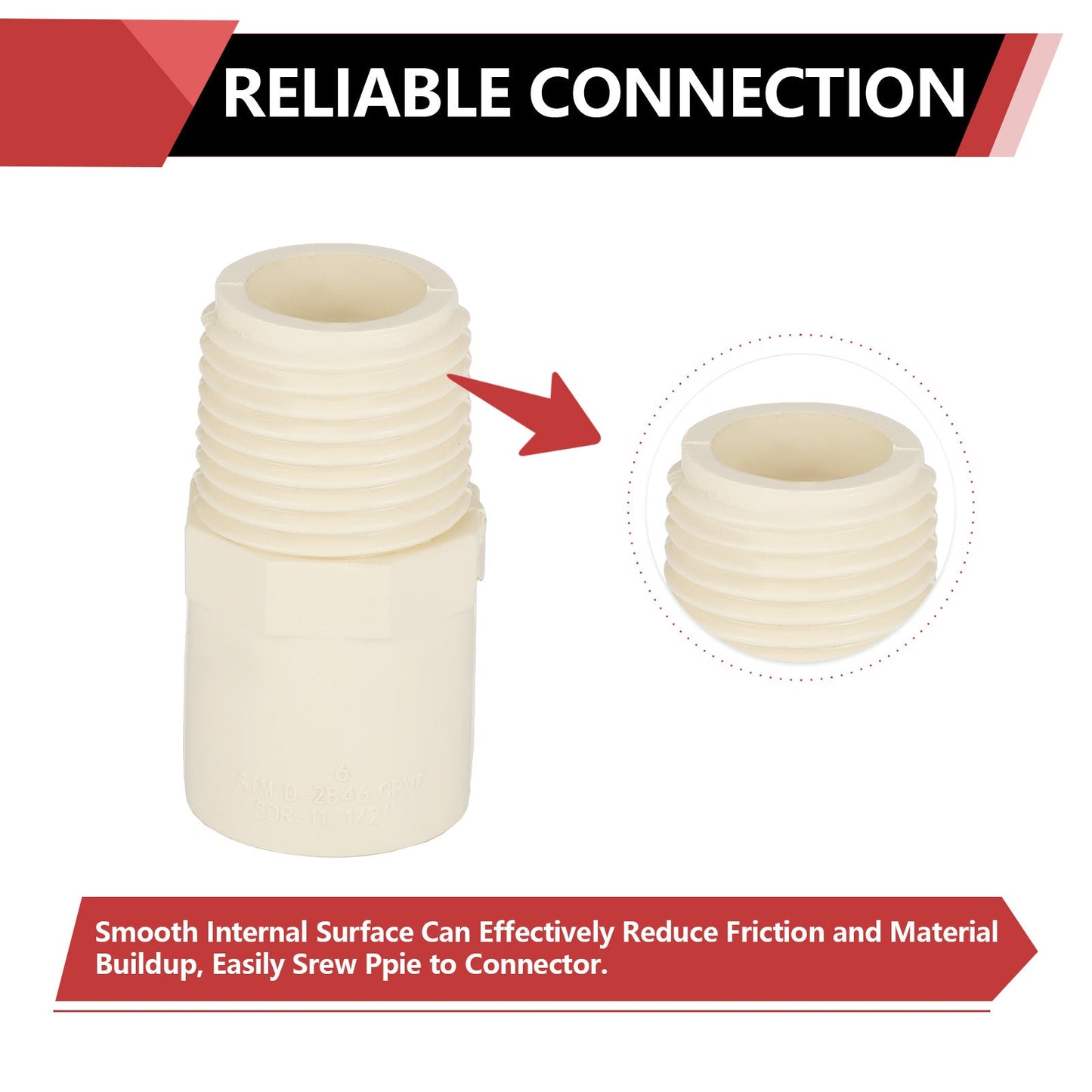 1/2" CTS CPVC Male Adapter (MIPT x Socket)